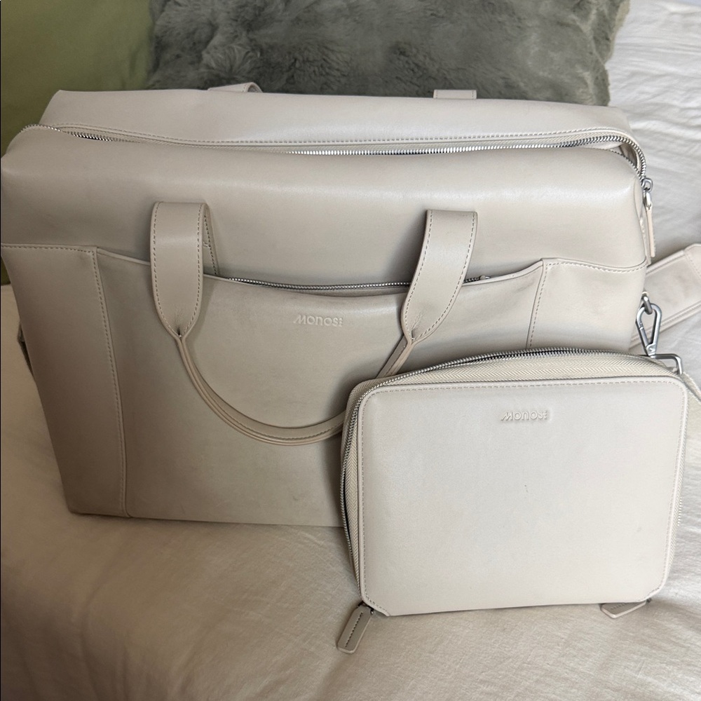Monos Cream Travel Bag Set